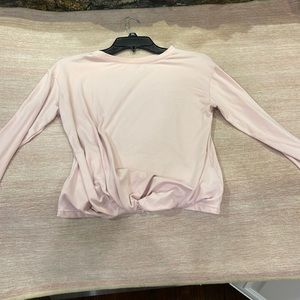 COPPER KEY PALE PINK KNOT IN THE FRONT SHIRT